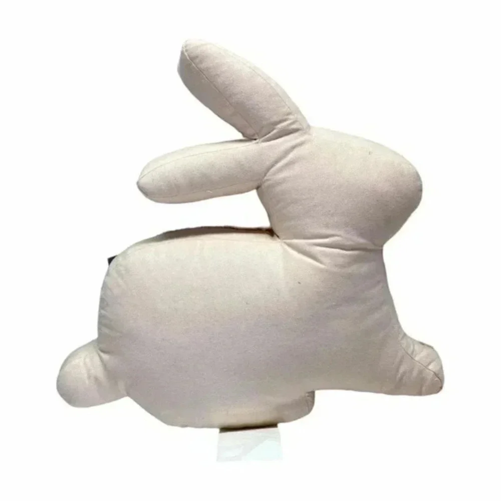 The Farmhouse Pink Easter Bunny Rabbit Decorative Throw Pillow Spring Pastel